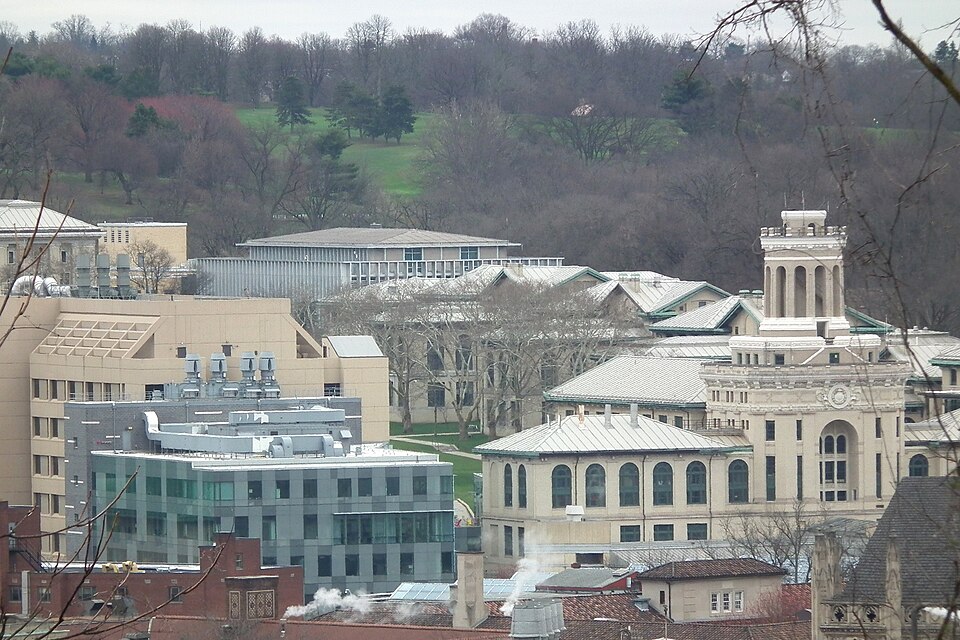 Carnegie Mellon University campus as seen from the Cathedral of Learning